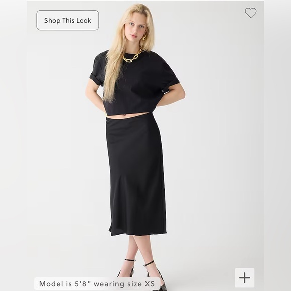 J. Crew Gwyneth Slip Skirt in Black Size Small EUC TTS - Picture 6 of 8